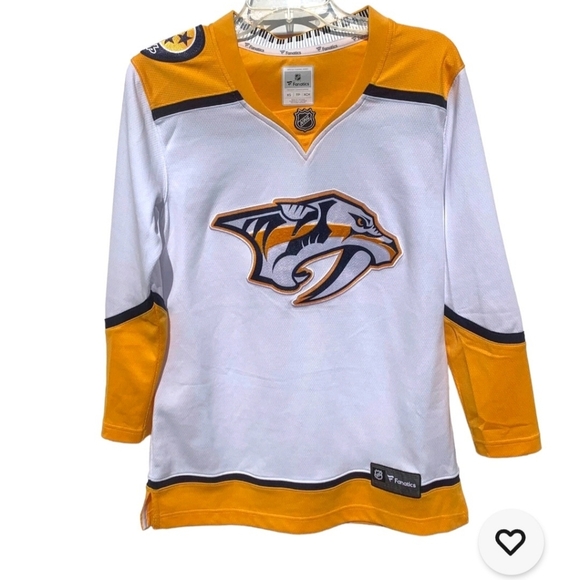 NHL Nashville Predators Authentic Licensed Jersey Fanatics White Gold Size XS - Picture 14 of 14